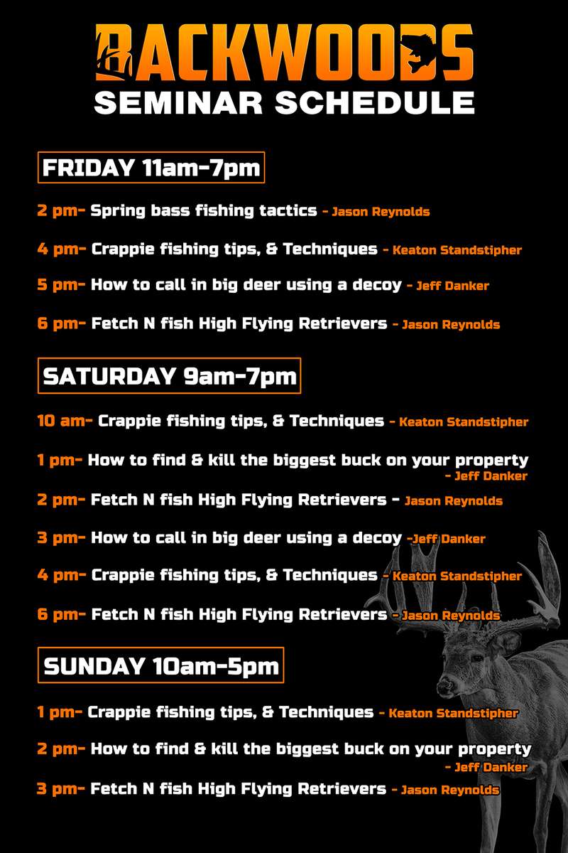 Backwoods Hunting & Fishing Expo Seminar Schedule